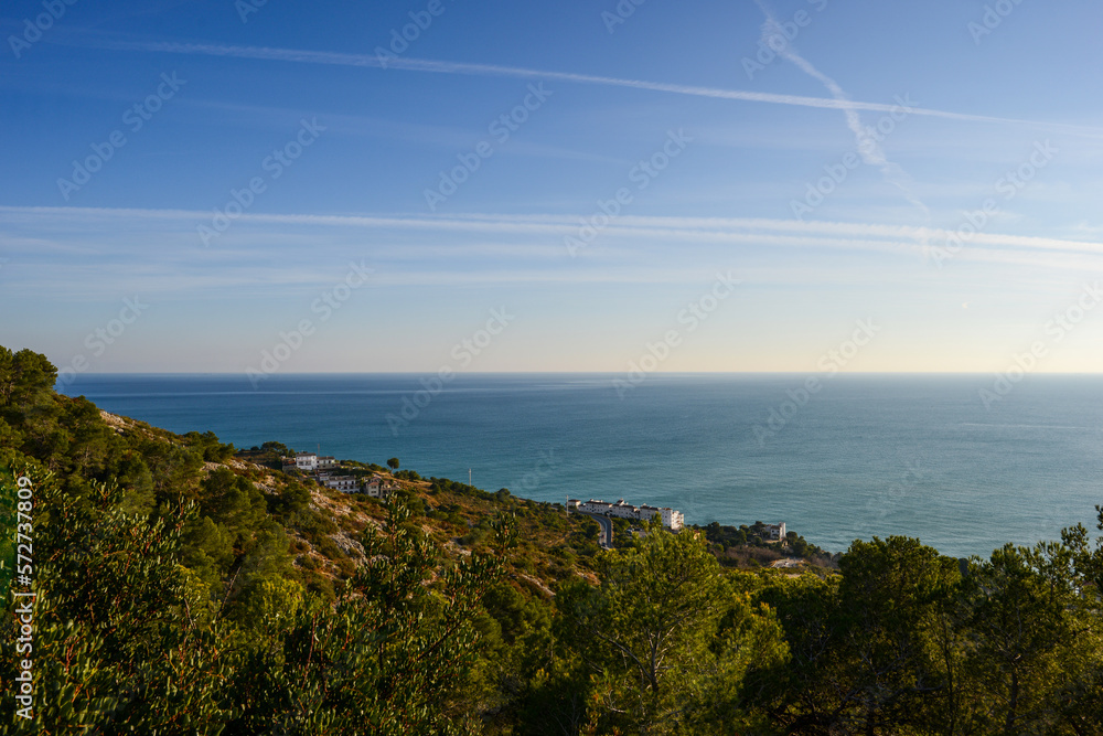Sea, mountains and sky in Sitges