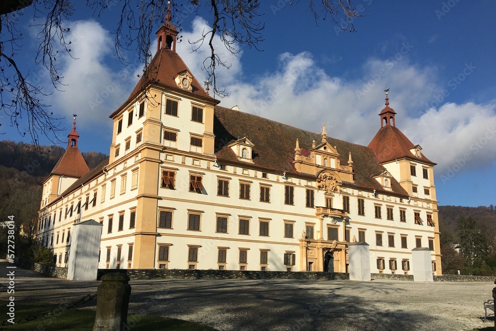 Graz, Austria, Eggenberg Palace, Diagonal View
