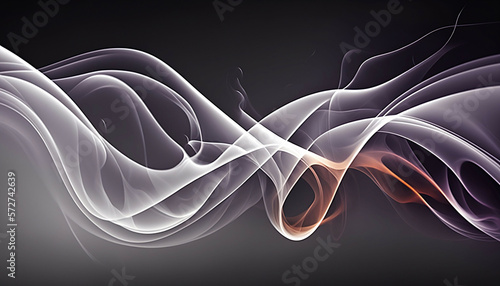 abstract smoke fractal waves background, new quality universal colorful joyful fashion stock image illustration wallpaper design, generative ai
