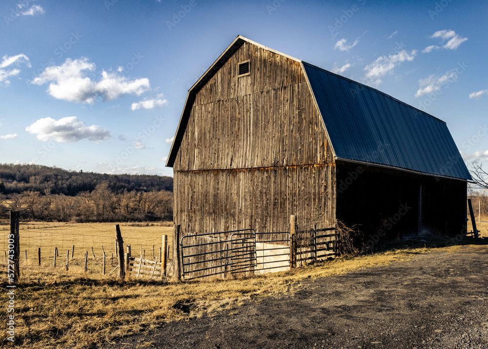 Obraz premium old barn in the field