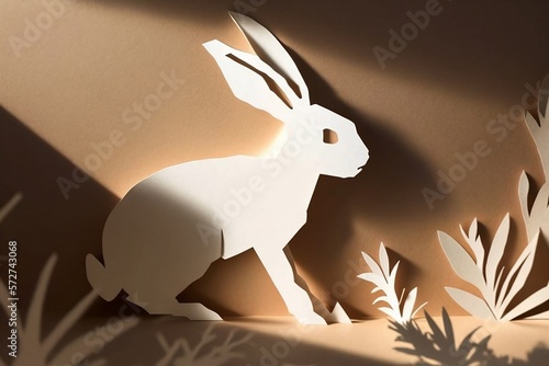 Easter bunny, Conejo de pascua, papercut, paper, minimal, hollidays photo