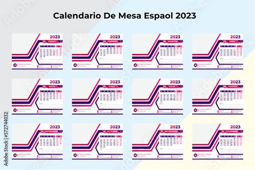 Spanish Desk Calendar 2023, Calendario de mesa espaol 2023, Spanish Calendar, Desk Calendar 2023 photo