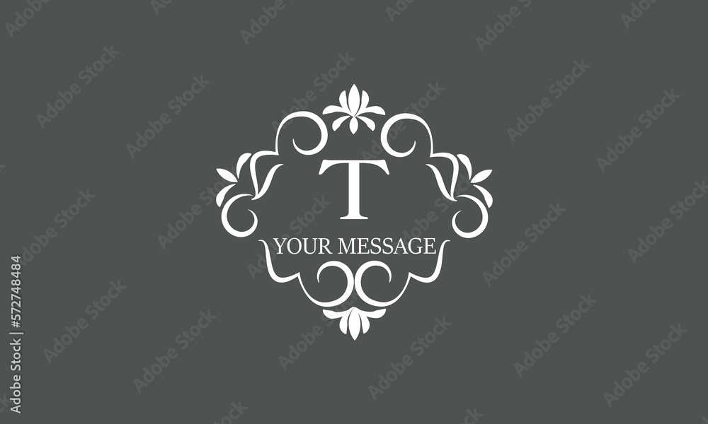 Calligraphic elegant logo design template for letter T. Business sign, identity monogram for restaurant, boutique, hotel, heraldry, jewelry. Calligraphic elegant logo design template for letter T. Business sign, identity monogram for restaurant, boutique, hotel, heraldry, jewelry.