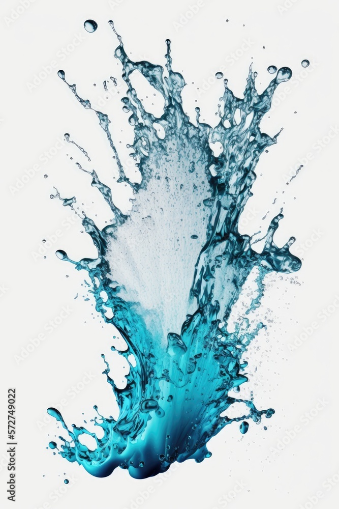 Illustration of water splashes - Created with generative ai