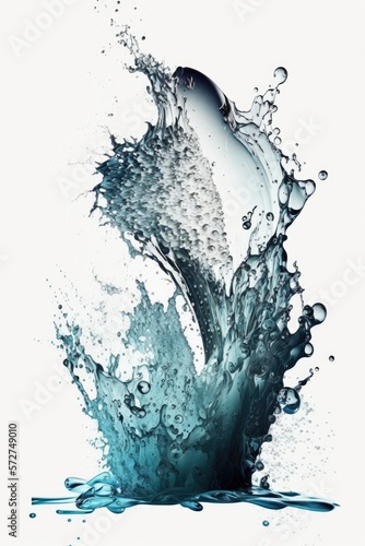 Illustration of water splashes - Created with generative ai