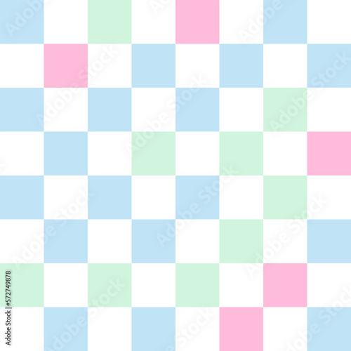 Colorful pastel checkerboard pattern background.