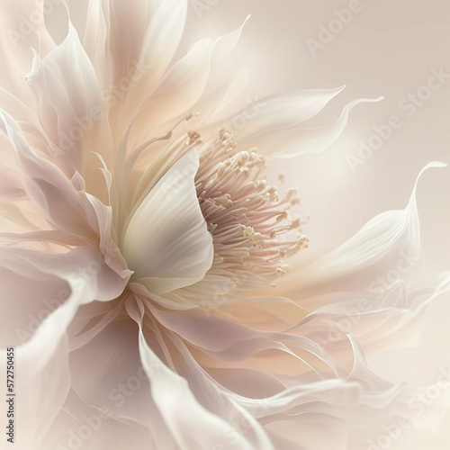 beautiful soft flower closeup. generative AI © ReisMedia