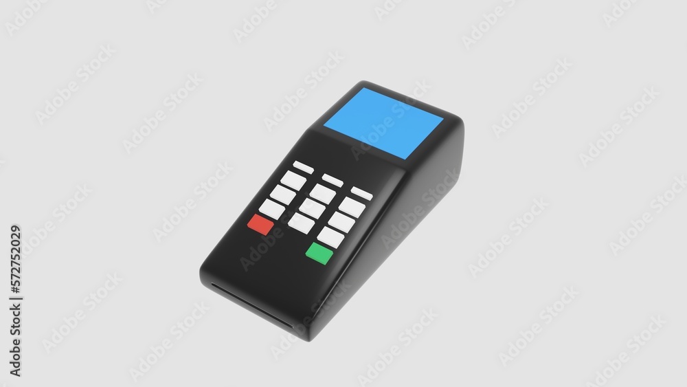 3d illustration paywave contactless machine pay 3d illustration paywave contactless machine pay