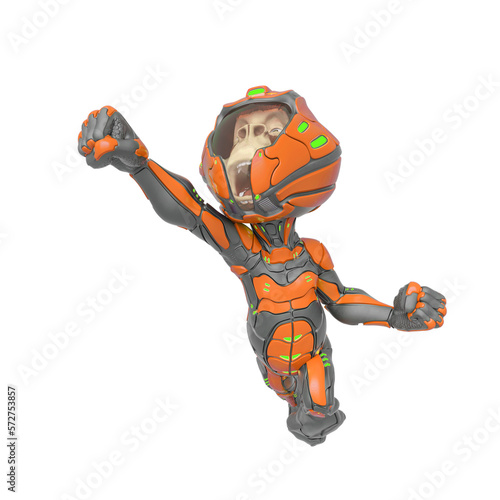 chimpanzee astronaut is flying up very fast