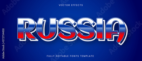 Russia patriotic text effects editable template
