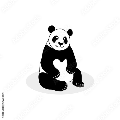 Illustration of a panda isolated on white