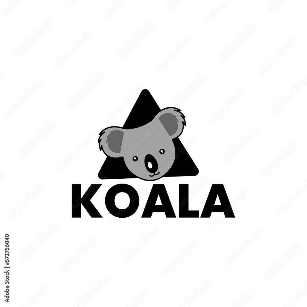 Koala Logo vector design isolated on white