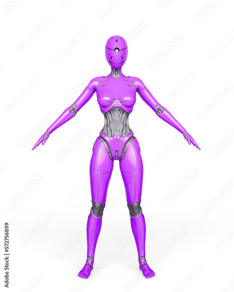 gynoid is the super fembot in white background gynoid is the super fembot in white background
