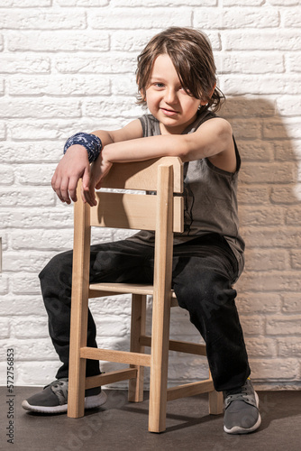 kid, model, male, studio, wall, t-shirt, handsome, fashion, collection,