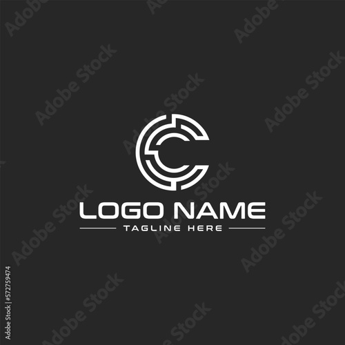 tech CC letters logo designs