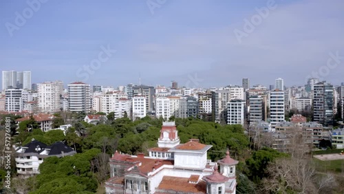 Caddebostan Sahil amazing drone view in summer istanbul turkey photo