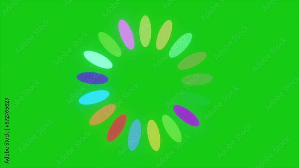 loading circle animation green screen