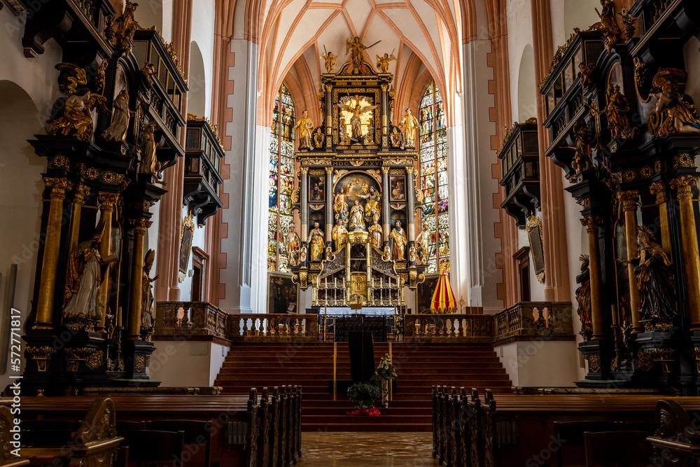 The Historic St. Michael's Church. Iconic Wedding Site from The Sound of Music in Mondsee, Upper Austria