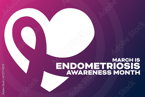 March is Endometriosis Awareness Month. Vector illustration. Holiday poster.