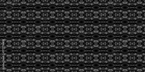 Seamless openwork texture in black and gray colors. Patterned background. Vintage vector seamless background. Vector illustration