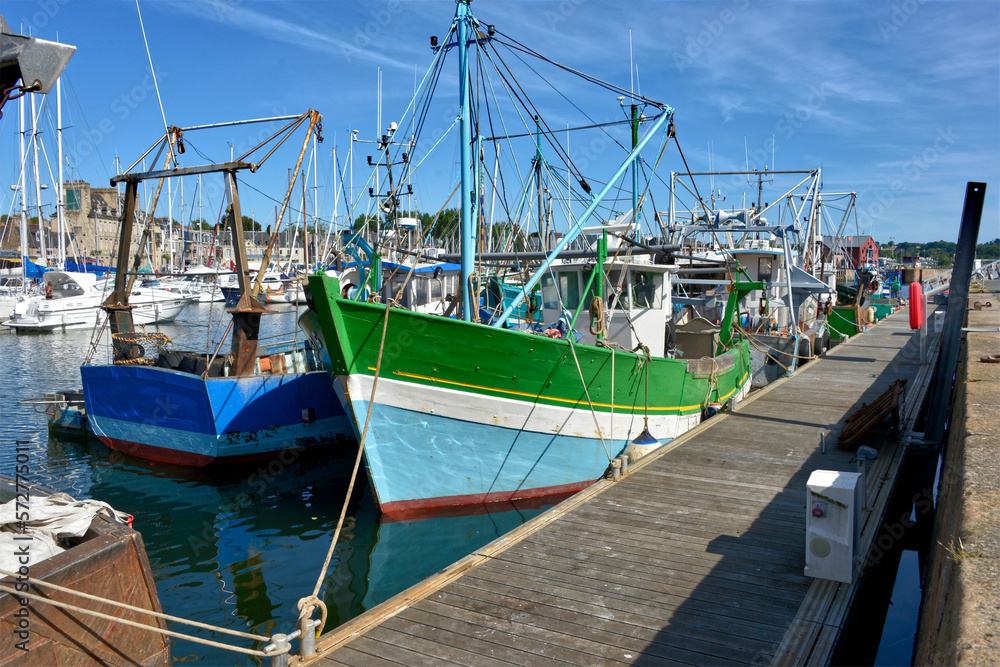Fish boats in the port of Paimpol, a commune in the Côtes-d'Armor department in Brittany in northwestern France Fish boats in the port of Paimpol, a commune in the Côtes-d'Armor department in Brittany in northwestern France
