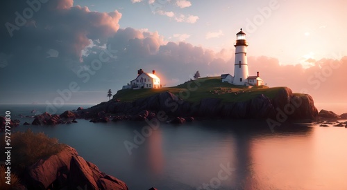 Architectural Marvels: Coastal Lighthouses [AI Generated]