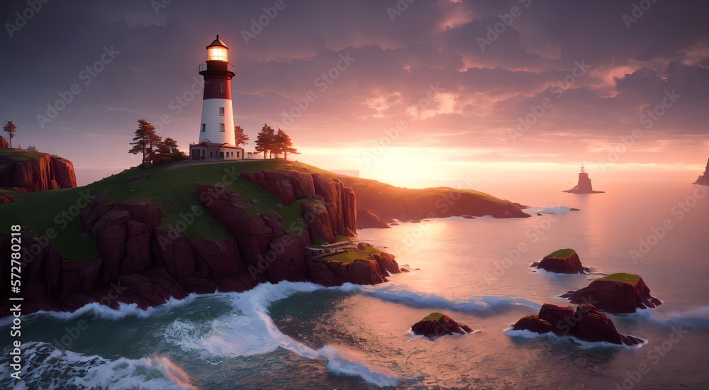 Architectural Marvels: Coastal Lighthouses [AI Generated]