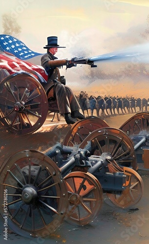 American Civil War - Created with Generative AI Technology photo