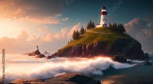 Architectural Marvels: Coastal Lighthouses [AI Generated]