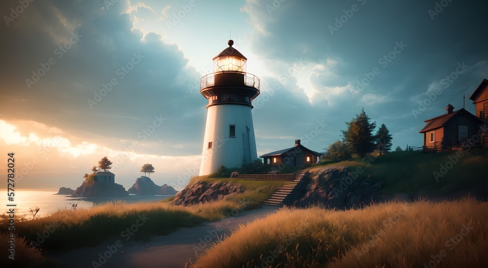 Architectural Marvels: Coastal Lighthouses [AI Generated]