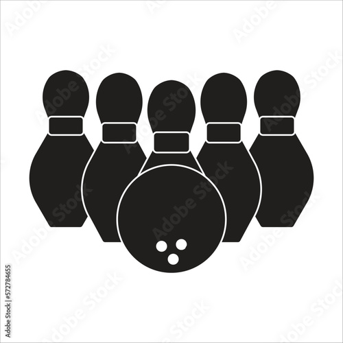 bowling icon vector design template