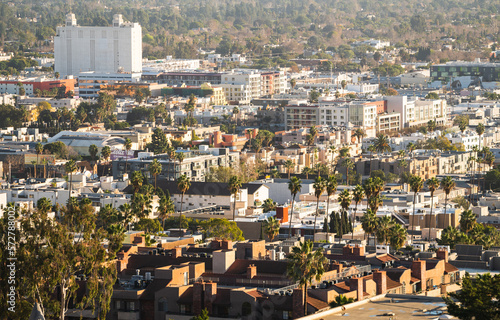 Los Angeles endless houses in the hills luxury real estate background