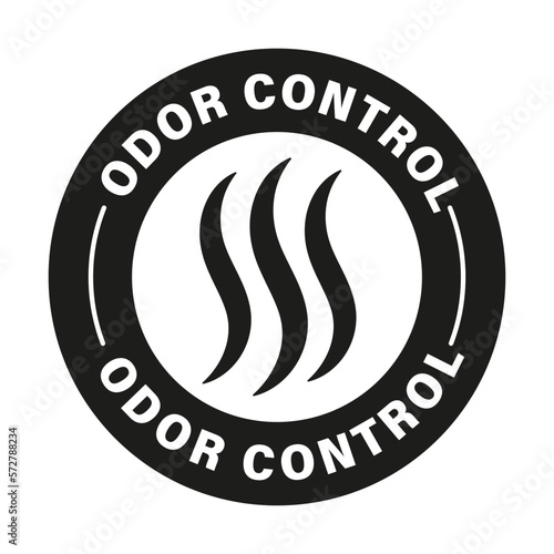 Odor control label. Deodorant icon. Vector isolated on white.