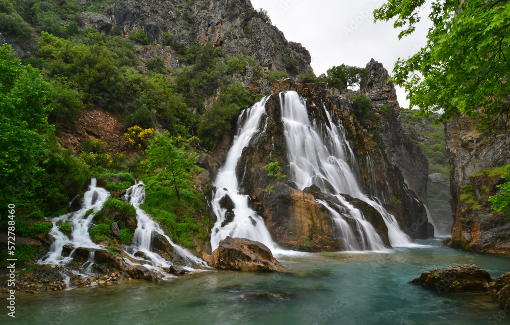 Fototapeta premium Alara Su Ucan Waterfall - Antalya - TURKEY