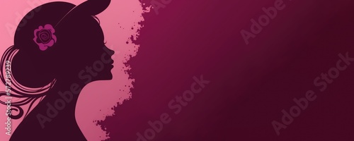 womens day banner flat copy space banner background - generative ai