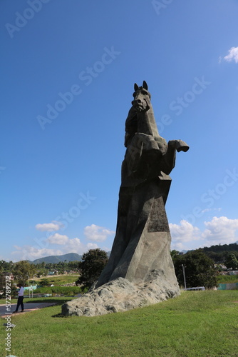 Horse statue at Plaza de la Revolucion in Santiago de Cuba  Cuba Caribbean