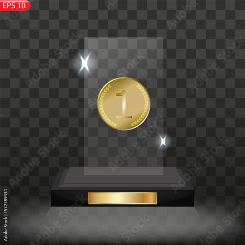 glass Winner trophies. Glass Trophy Awards. First place award, crystal prize and signed acrylic trophies.
