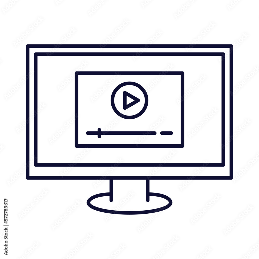 video, computer, monitor, laptop, computer video player icon