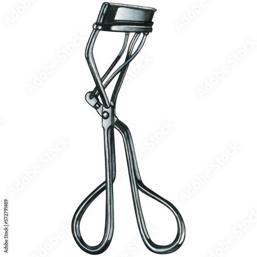 Fotografie watercolor hand drawn makeup tools