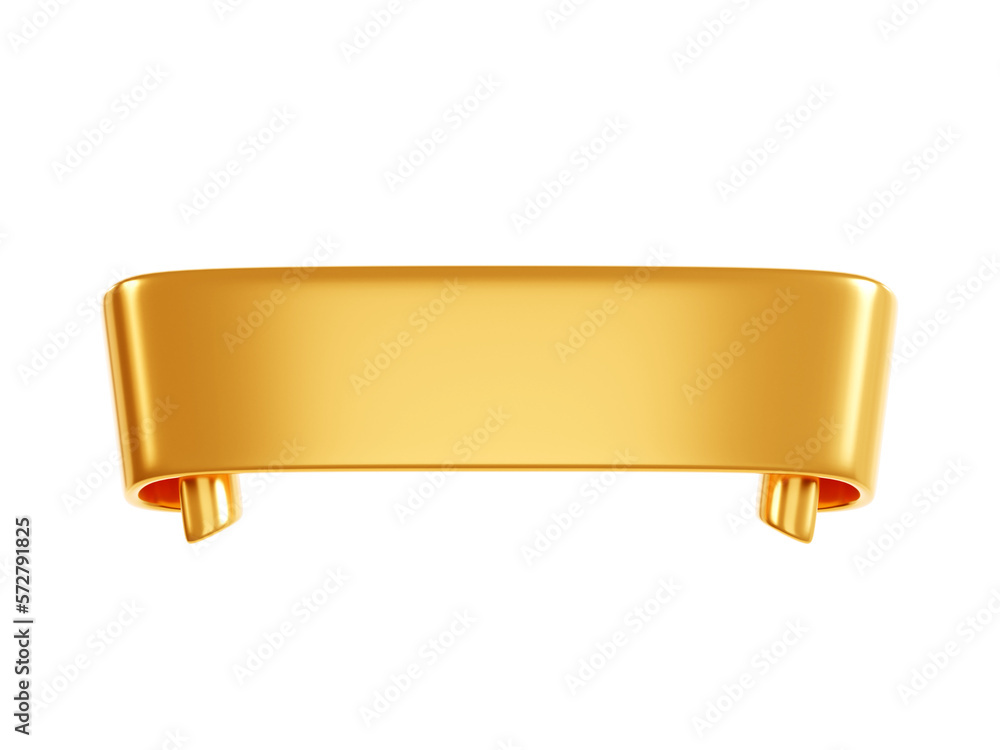 Ribbon text banner 3d render - golden glossy rolled double tape for sale or promotion message. Ribbon text banner 3d render - golden glossy rolled double tape for sale or promotion message.