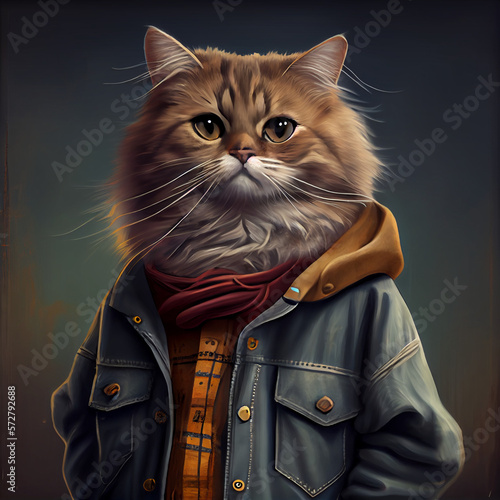 Cat NFT Art Portrait photo