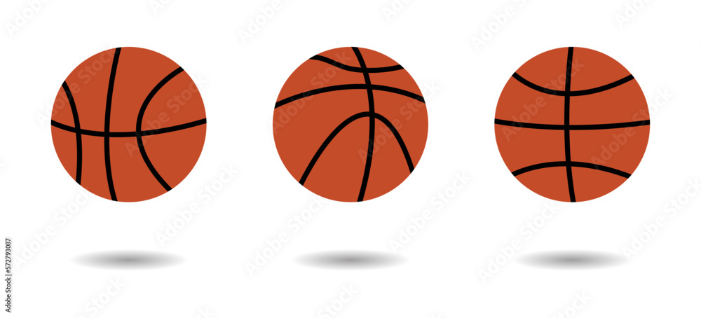 Basketball vector icons set