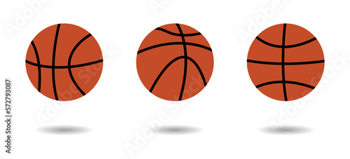 Basketball vector icons set © Kobby