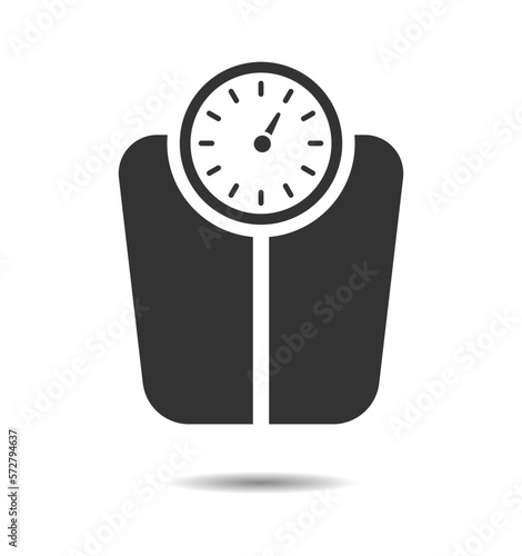Bathroom weight scale vector icon illustration
