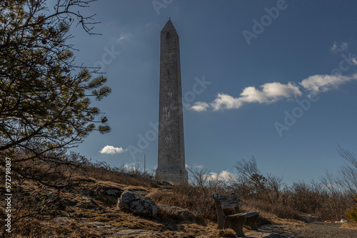 High Point Monument at High Point State Park in New Jersey on a sunny February morning