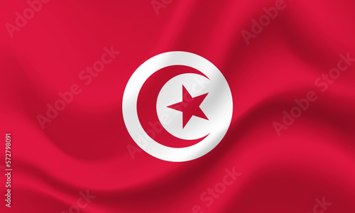 Tunisia flag. Flag of Tunisia.  Official colors and proportion correctly. Tunisia background. Tunisia banner. Symbol.