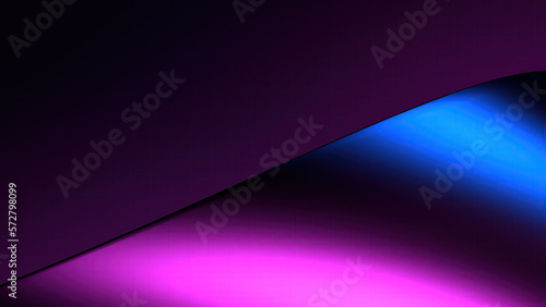 Cyberpunk pink and blue Metal curve in dark cyberpunk lighting Abstract, dramatic, modern, luxury and classy 3D rendering graphic design element background material