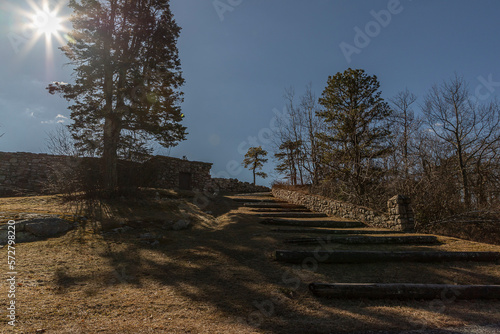 Stairway that once lead to the now demolished Kuser Mansion at High Point State Park in New Jersey