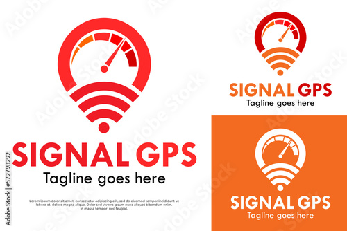 Signal gps logo template illustration. suitable for your business