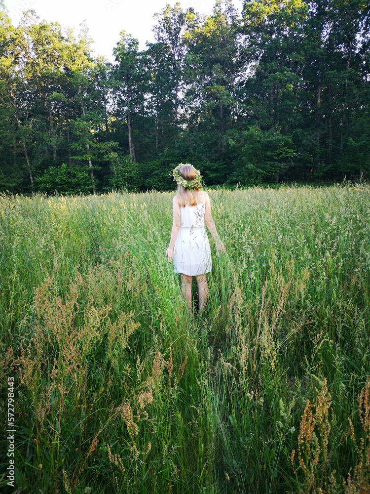 Girl and meadow Girl and meadow